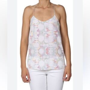 Tibi women’s silk tank top tee shirt crop blouse small